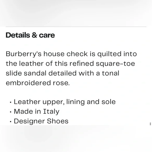 Burberry Quilted Slide Sandal. Ladies 8.5 - Picture 6 of 16